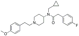 N-(CYCLOPROPYLMETHYL)-2-(4-FLUOROPHENYL)-N-(1-[2-(4-METHOXYPHENYL)ETHYL]PIPERIDIN-4-YL)ACETAMIDE Struktur