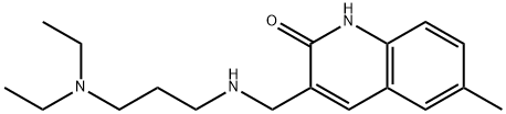 3-[(3-DIETHYLAMINO-PROPYLAMINO)-METHYL]-6-METHYL-1H-QUINOLIN-2-ONE Struktur