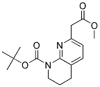 (8-BOC-5,6,7,8-TETRAHYDRO-[1,8]NAPHTHYRIDIN-2-YL)-ACETIC ACID METHYL ESTER Struktur