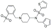 N-(2-FURYLMETHYL)-N-(1-[2-(METHYLSULFONYL)BENZYL]PIPERIDIN-4-YL)THIOPHENE-2-SULFONAMIDE Struktur