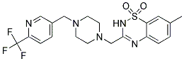 7-METHYL-3-[(4-([6-(TRIFLUOROMETHYL)PYRIDIN-3-YL]METHYL)PIPERAZIN-1-YL)METHYL]-2H-1,2,4-BENZOTHIADIAZINE 1,1-DIOXIDE Struktur