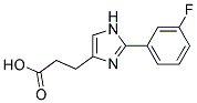 3-[2-(3-FLUOROPHENYL)IMIDAZOL-4-YL]PROPIONIC ACID Struktur