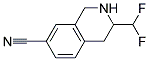 3-DIFLUOROMETHYL-1,2,3,4-TETRAHYDRO-ISOQUINOLINE-7-CARBONITRILE Struktur