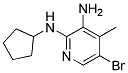 5-BROMO-N2-CYCLOPENTYL-4-METHYL-PYRIDINE-2,3-DIAMINE Struktur