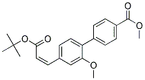 4'-((Z)-2-TERT-BUTOXYCARBONYL-VINYL)-2'-METHOXY-BIPHENYL-4-CARBOXYLIC ACID METHYL ESTER Struktur