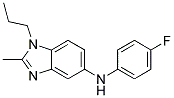 (4-FLUORO-PHENYL)-(2-METHYL-1-PROPYL-1H-BENZOIMIDAZOL-5-YL)-AMINE Struktur