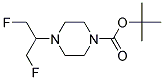 4-(2-FLUORO-1-FLUOROMETHYL-ETHYL)-PIPERAZINE-1-CARBOXYLIC ACID TERT-BUTYL ESTER Struktur