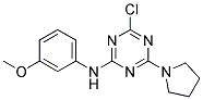 4-CHLORO-N-(3-METHOXYPHENYL)-6-PYRROLIDIN-1-YL-1,3,5-TRIAZIN-2-AMINE Struktur