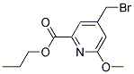 4-BROMOMETHYL-6-METHOXY-PYRIDINE-2-CARBOXYLIC ACID PROPYL ESTER Struktur