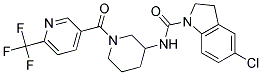 5-CHLORO-N-(1-([6-(TRIFLUOROMETHYL)PYRIDIN-3-YL]CARBONYL)PIPERIDIN-3-YL)INDOLINE-1-CARBOXAMIDE Struktur