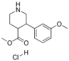 METHYL 3-(3-METHOXYPHENYL)PIPERIDINE-4-CARBOXYLATE HYDROCHLORIDE Struktur