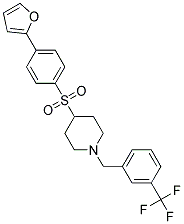 4-([4-(2-FURYL)PHENYL]SULFONYL)-1-[3-(TRIFLUOROMETHYL)BENZYL]PIPERIDINE Struktur