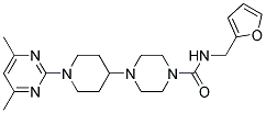 4-[1-(4,6-DIMETHYLPYRIMIDIN-2-YL)PIPERIDIN-4-YL]-N-(2-FURYLMETHYL)PIPERAZINE-1-CARBOXAMIDE Struktur