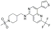 N-([1-(METHYLSULFONYL)PIPERIDIN-4-YL]METHYL)-8-(3-THIENYL)-2-(TRIFLUOROMETHYL)-1,6-NAPHTHYRIDIN-5-AMINE Struktur