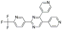 4,5-BIS(PYRIDIN-4-YL)-2-(6-(TRIFLUOROMETHYL)PYRIDIN-3-YL)PYRIMIDINE Struktur