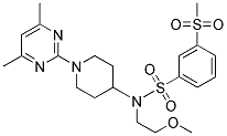 N-[1-(4,6-DIMETHYLPYRIMIDIN-2-YL)PIPERIDIN-4-YL]-N-(2-METHOXYETHYL)-3-(METHYLSULFONYL)BENZENESULFONAMIDE Struktur