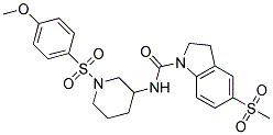 N-(1-[(4-METHOXYPHENYL)SULFONYL]PIPERIDIN-3-YL)-5-(METHYLSULFONYL)INDOLINE-1-CARBOXAMIDE Struktur