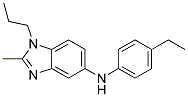 (4-ETHYL-PHENYL)-(2-METHYL-1-PROPYL-1H-BENZOIMIDAZOL-5-YL)-AMINE Struktur