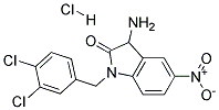 3-AMINO-1-(3,4-DICHLORO-BENZYL)-5-NITRO-1,3-DIHYDRO-INDOL-2-ONE HYDROCHLORIDE Struktur