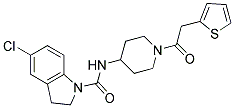 5-CHLORO-N-[1-(2-THIENYLACETYL)PIPERIDIN-4-YL]INDOLINE-1-CARBOXAMIDE Struktur