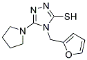 4-(2-FURYLMETHYL)-5-PYRROLIDIN-1-YL-4H-1,2,4-TRIAZOLE-3-THIOL Struktur