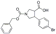 4-(4-BROMO-PHENYL)-PYRROLIDINE-1,3-DICARBOXYLIC ACID 1-BENZYL ESTER Struktur