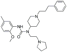 N'-(2-METHOXY-5-METHYLPHENYL)-N-[1-(3-PHENYLPROPYL)PIPERIDIN-4-YL]-N-(2-PYRROLIDIN-1-YLETHYL)UREA Struktur