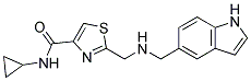 N-CYCLOPROPYL-2-([(1H-INDOL-5-YLMETHYL)AMINO]METHYL)-1,3-THIAZOLE-4-CARBOXAMIDE Struktur