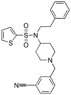 N-[1-(3-CYANOBENZYL)PIPERIDIN-4-YL]-N-(2-PHENYLETHYL)THIOPHENE-2-SULFONAMIDE Struktur