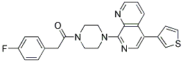 8-(4-[(4-FLUOROPHENYL)ACETYL]PIPERAZIN-1-YL)-5-(3-THIENYL)-1,7-NAPHTHYRIDINE Structure