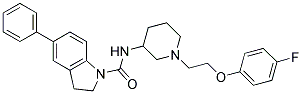 N-(1-[2-(4-FLUOROPHENOXY)ETHYL]PIPERIDIN-3-YL)-5-PHENYLINDOLINE-1-CARBOXAMIDE Structure