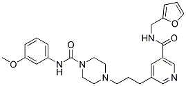 4-[3-(5-([(2-FURYLMETHYL)AMINO]CARBONYL)PYRIDIN-3-YL)PROPYL]-N-(3-METHOXYPHENYL)PIPERAZINE-1-CARBOXAMIDE Struktur