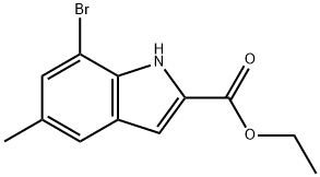 ETHYL 7-BROMO-5-METHYL-1H-INDOLE-2-CARBOXYLATE Struktur