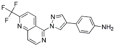 4-(1-[2-(TRIFLUOROMETHYL)-1,6-NAPHTHYRIDIN-5-YL]-1H-PYRAZOL-4-YL)ANILINE Struktur