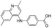 4-[(2,6-DIMETHYLQUINOLIN-4-YL)AMINO]BENZOIC ACID Struktur