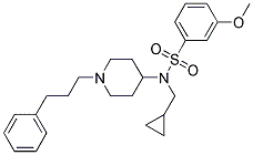 N-(CYCLOPROPYLMETHYL)-3-METHOXY-N-[1-(3-PHENYLPROPYL)PIPERIDIN-4-YL]BENZENESULFONAMIDE|