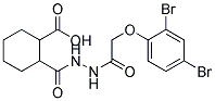 2-(N'-[2-(2,4-DIBROMO-PHENOXY)-ACETYL]-HYDRAZINOCARBONYL)-CYCLOHEXANECARBOXYLIC ACID Struktur