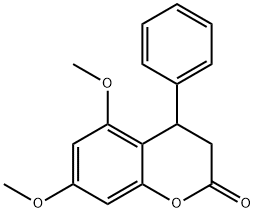 5,7-DIMETHOXY-4-PHENYL-CHROMAN-2-ONE Struktur