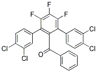 PHENYL-(3,4,3'',4''-TETRACHLORO-4',5',6'-TRIFLUORO-[1,1':3',1'']TERPHENYL-2'-YL)METHANONE Struktur