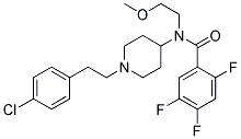 N-(1-[2-(4-CHLOROPHENYL)ETHYL]PIPERIDIN-4-YL)-2,4,5-TRIFLUORO-N-(2-METHOXYETHYL)BENZAMIDE Struktur