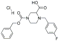 4-(4-FLUORO-BENZYL)-PIPERAZINE-1,3-DICARBOXYLIC ACID 1-BENZYL ESTER HYDROCHLORIDE Struktur