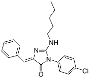 2-PENTYLAMINO-3-(4-CHLOROPHENYL)-5-PHENYLMETHYLENE-4H-IMIDAZOL-4-ONE Struktur