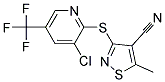 3-[3-CHLORO-5-(TRIFLUOROMETHYL)PYRID-2-YLTHIO]-4-CYANO-5-METHYLISOTHIAZOL Struktur