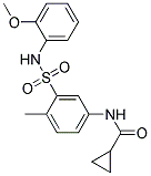 N-(3-[[(2-METHOXYPHENYL)AMINO]SULFONYL]-4-METHYLPHENYL)CYCLOPROPANECARBOXAMIDE Struktur