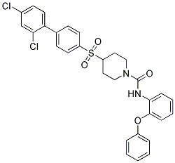 4-[(2',4'-DICHLOROBIPHENYL-4-YL)SULFONYL]-N-(2-PHENOXYPHENYL)PIPERIDINE-1-CARBOXAMIDE Struktur