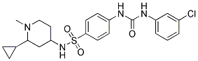 N-(3-CHLOROPHENYL)-N'-[4-(((CYCLOPROPYL(1-METHYLPIPERIDIN-4-YL))AMINO)SULPHONYL)PHENYL]UREA Struktur