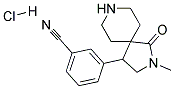 3-(2-METHYL-1-OXO-2,8-DIAZASPIRO[4.5]DECAN-4-YL)BENZONITRILE HYDROCHLORIDE Struktur