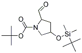 4-(TERT-BUTYL-DIMETHYL-SILANYLOXY)-2-FORMYL-PYRROLIDINE-1-CARBOXYLIC ACID TERT-BUTYL ESTER Struktur