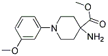 METHYL 4-AMINO-1-(3-METHOXYPHENYL)PIPERIDINE-4-CARBOXYLATE Struktur