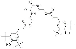 BENZENEPROPANOIC ACID,3,5-BIS(1,1-DIMETHYLETHYL)-4-HYDROXY-,(1,2-DIOXO-1,2-ETHANEDIYL)BIS(IMINO-2,1-ETHANEDIYL)ESTER Struktur